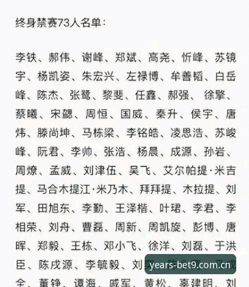 中国足球反腐禁足全解析：从终身禁赛到行业整顿的完整指南